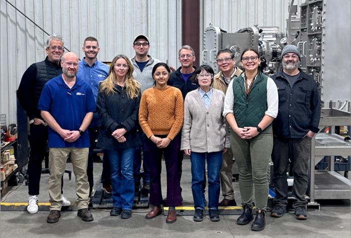 PPPL, QST and RVI staff meet to do final vacuum tests of the X‑ray imaging system at RVI in Honey Brook, PA.