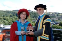 Xiangqian Jiang and Sir Patrick Stewart, Univerity of Huddersfield