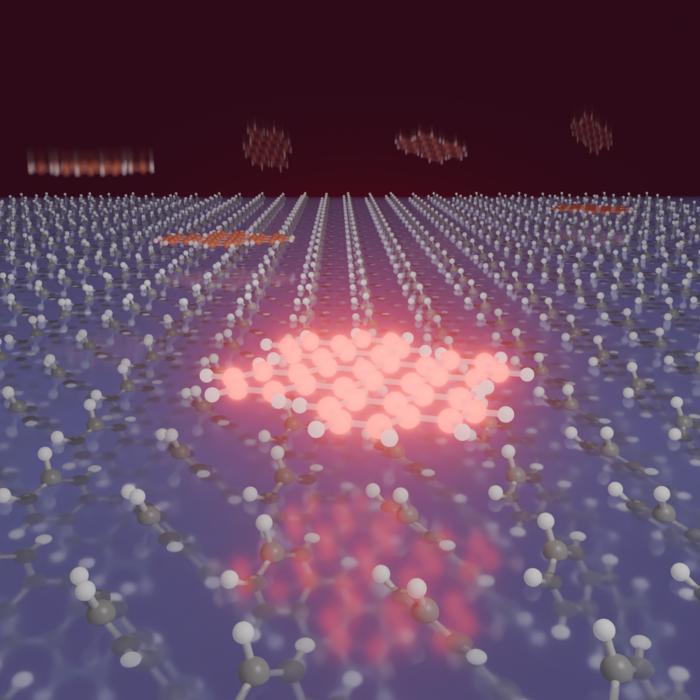 Optically excited molecule on a surface of a crystal