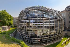 IOCB Prague’s Building B, nicknamed “Cauliflower”, whose construction was made possible by revenue from Antonín Holý’s patents