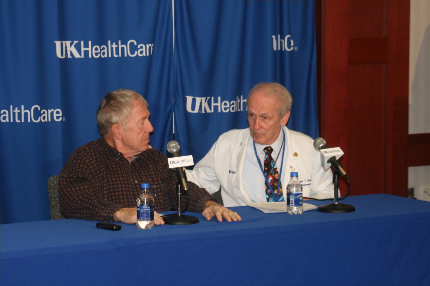 Parkinson's Disease Patient Marion Cox with His Physician, Dr. John Slevin