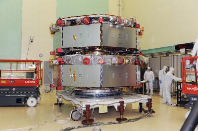 NASA's MMS Stacked for Shock Tests