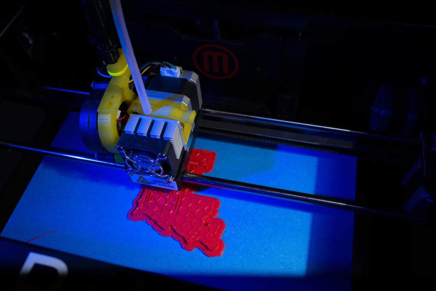 3-D Printer at the Louisiana Tech Thingery Whirs and Gums in the Rapid Prototyping Lab