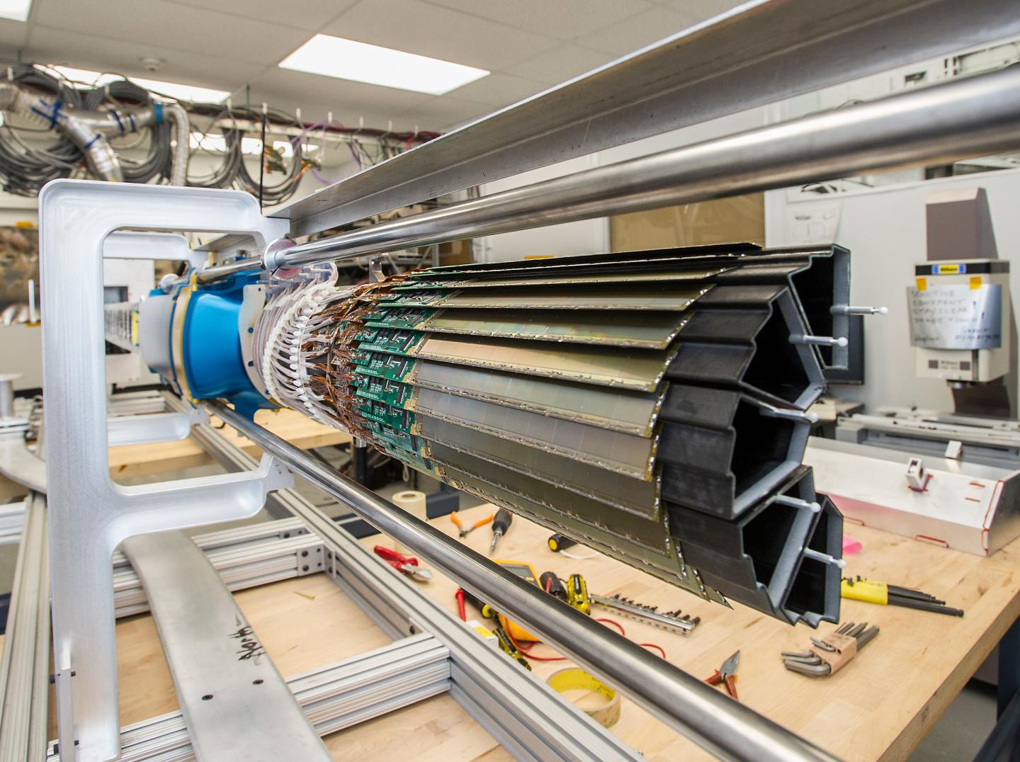 Close-Up of Components of Heavy Flavor Tracker, Prior to Installation at STAR