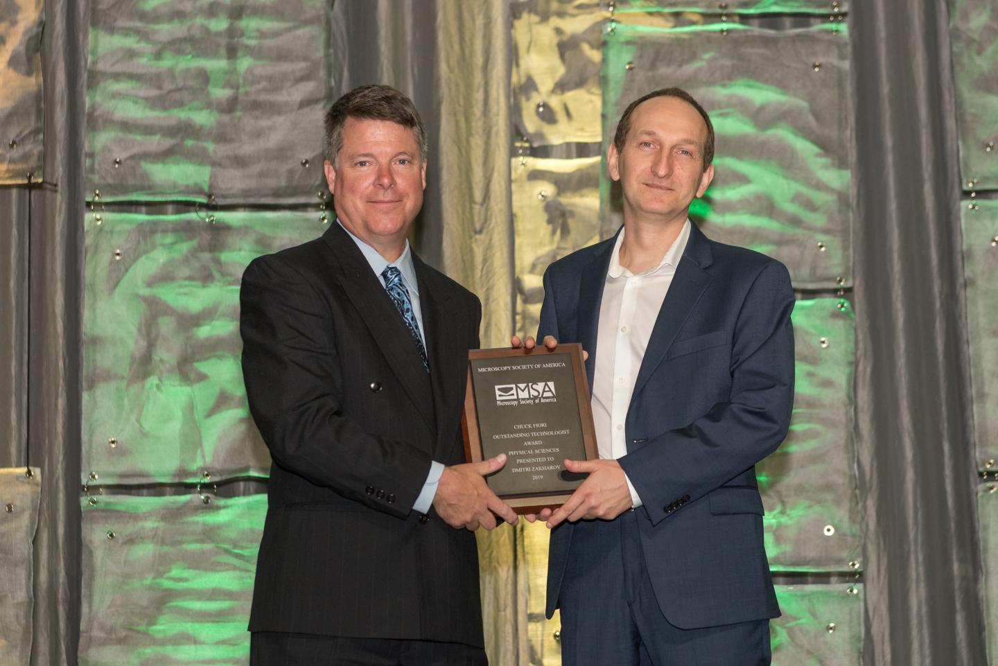 Dmitri Zakharov Receiving 2019 Chuck Fiori Award