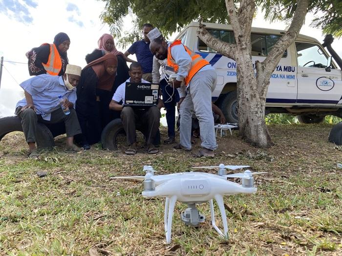 Using drone to find mosquito breeding grounds, Zanzibar