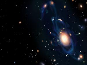 an illustration of galaxies