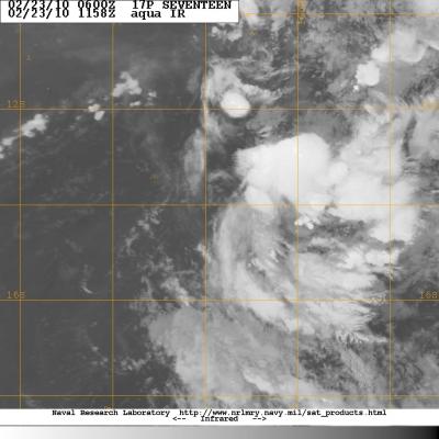 NASA's Infrared Image of Cyclone 17P