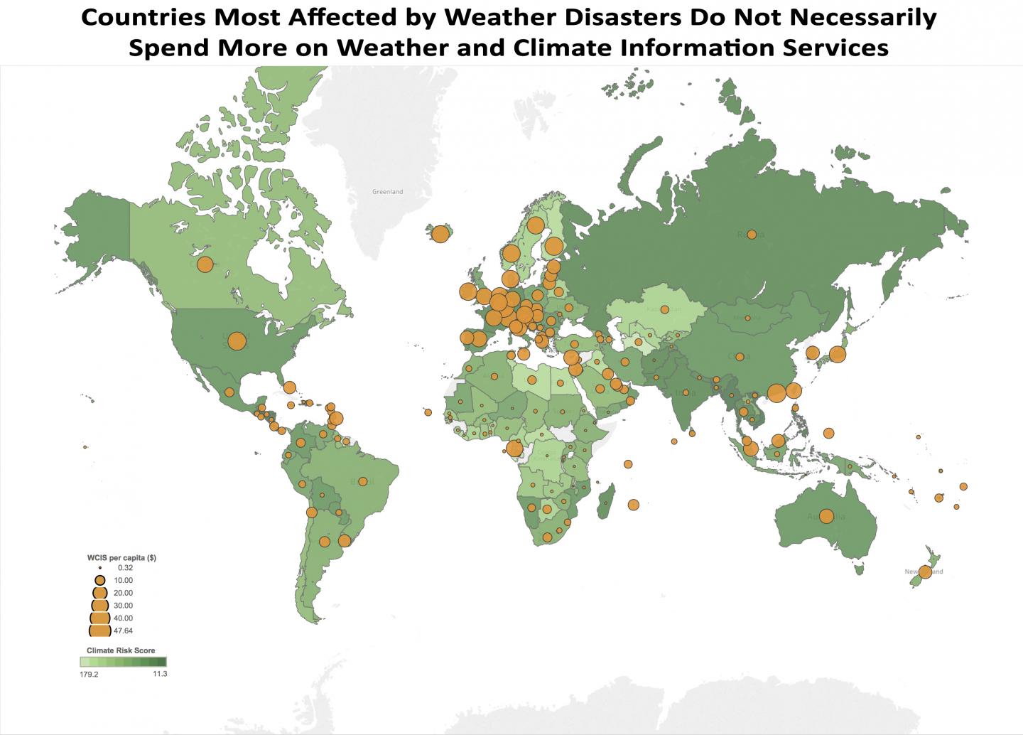 Countries Most Affected by Weather Disasters Do Not Spend More on Weather Services