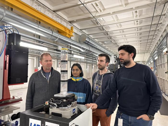 Scientists at the ESRF beamline