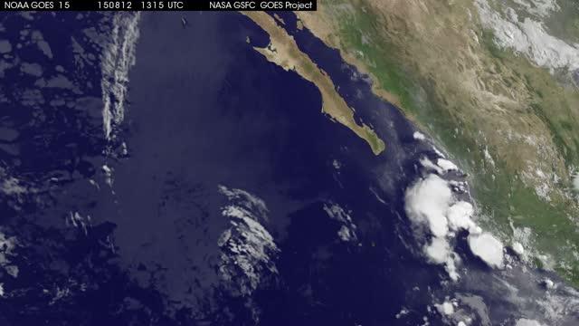 GOES-West Animation of Hilda