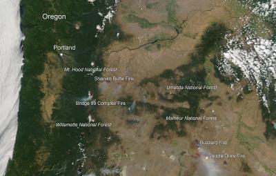 Fires in Oregon