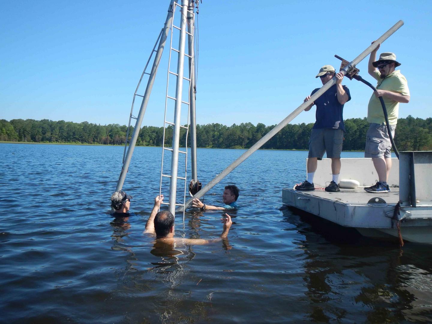 Collecting Samples from White Pond