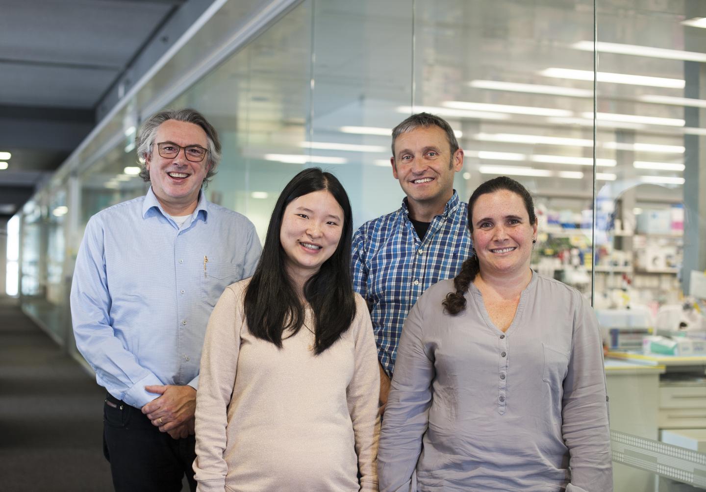 (L-R) Professor Paul Ekert, Ms Chunyan Ma, Professor John Silke, and Dr Gabriela Brumatti