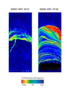 CT scans of sediment cores