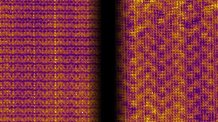 Striped and checkerboard electronic patterns