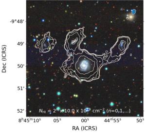Four nearby galaxies