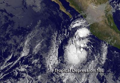 GOES Image of 18E