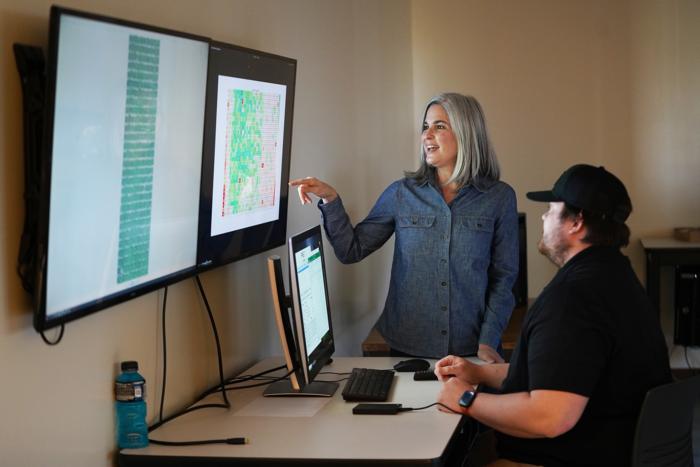 Drone imagery of soybean yield trials