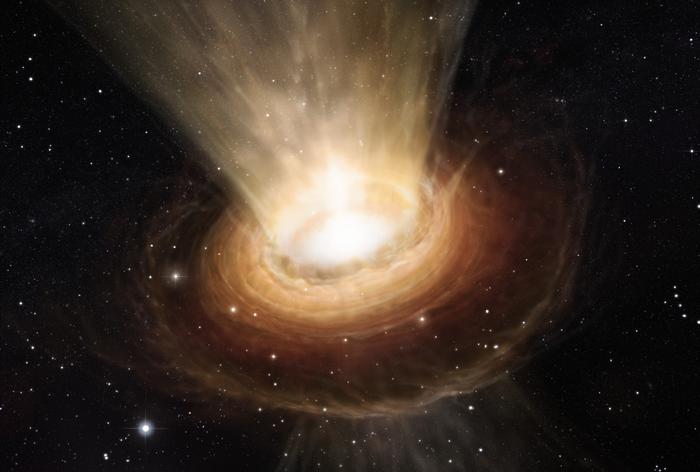 Artist's impression of winds from black hole 1