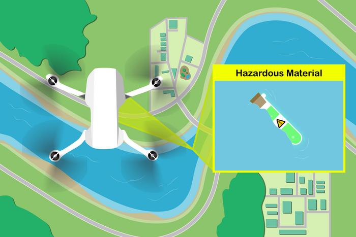 UAV detecting a small object