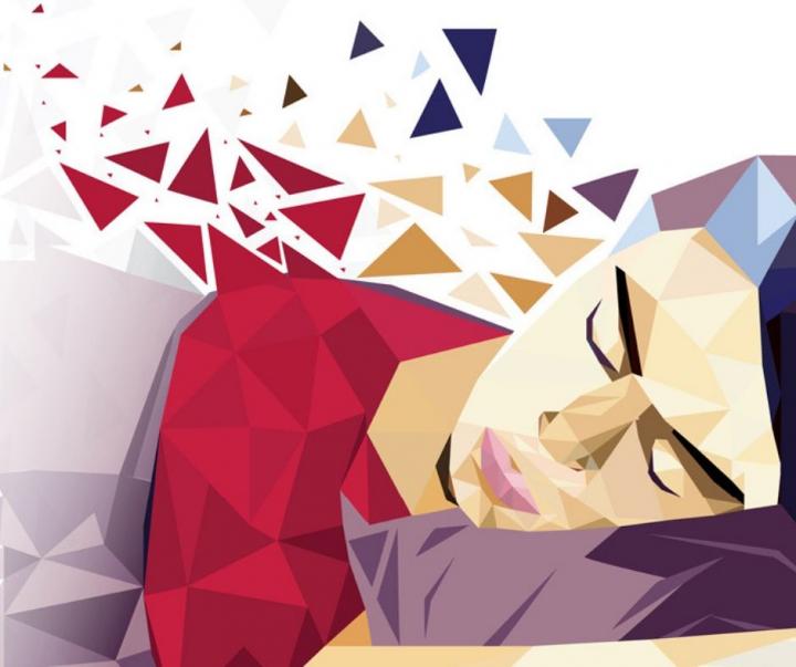 Illustration of a Woman Sleeping