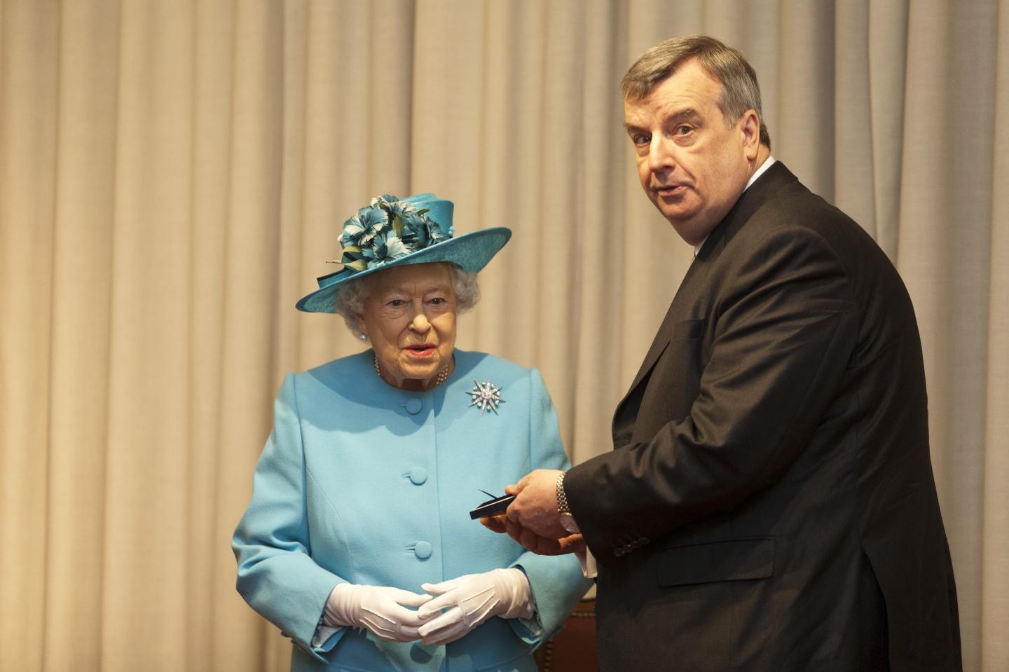 Professor Peter Boyle and HM The Queen