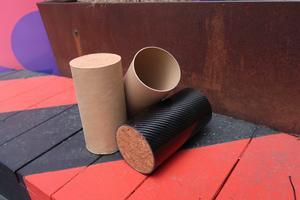Rammed earth columns