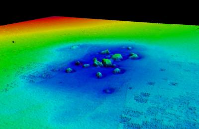 3-D Visualization of Underwater Ruins of St. Katherine's Church, Dunwich, UK