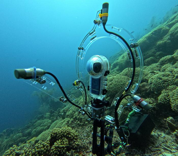Image of the FishEye UPAC-360 device deployed