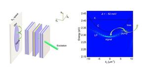 Experimental geometry of the perovskite microcavity.