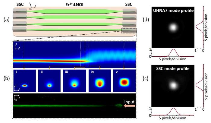 Design and modal evolution of the SSC-integrated EDWA chip