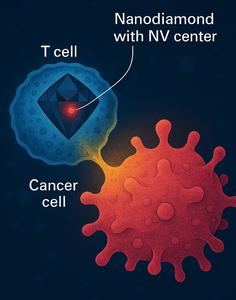 T-cell encountering a cancer cell