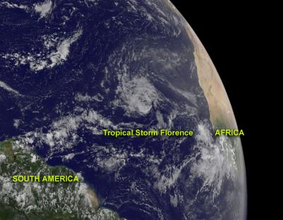 GOES-13 Image of Florence on Aug. 5