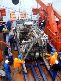Operator Driving the MeBo Seabed Drilling System