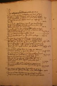 Page from the Accounting Books of the Church of Notre-Dame of Beaune (1385)