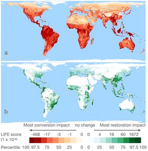 Hotspots show up in areas that are rich in biodiversity or because they are important for a particularly threatened or rare species.