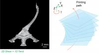 Sun - Eiffel Tower, twisted, showing printing path