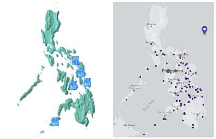 Tidal energy resources and major ports in Visayas, Philippines