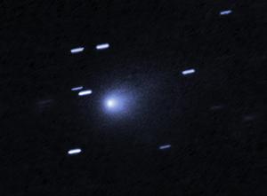 Interstellar object 3I/ATLAS imaged by the Hubble Space Telescope.
