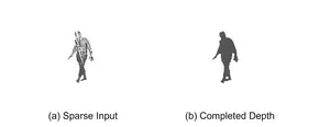 Computational depth-recovery of sparse images from non-repetitive LiDAR to enhance the accuracy of crowd-monitoring