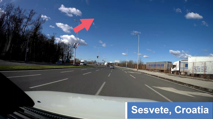 Composite of video observations of the Slovenia fireball from Croatia, Hungary, Italy and Slovenia.