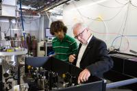 Dr. Paul Corkum with a Student