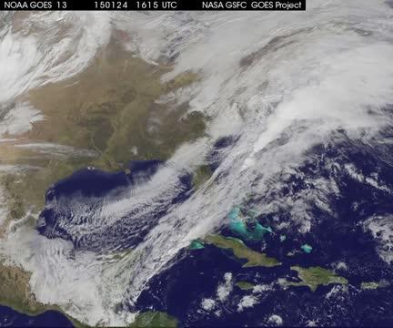 Satellite Witnesses Developing US Nor'easter