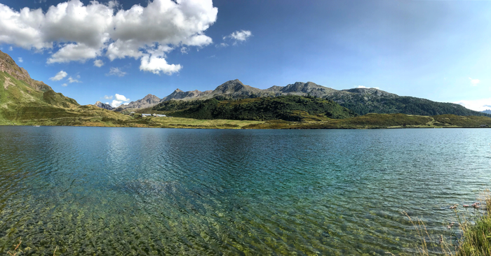 Lago di Cadagno in the southern Swiss Alps