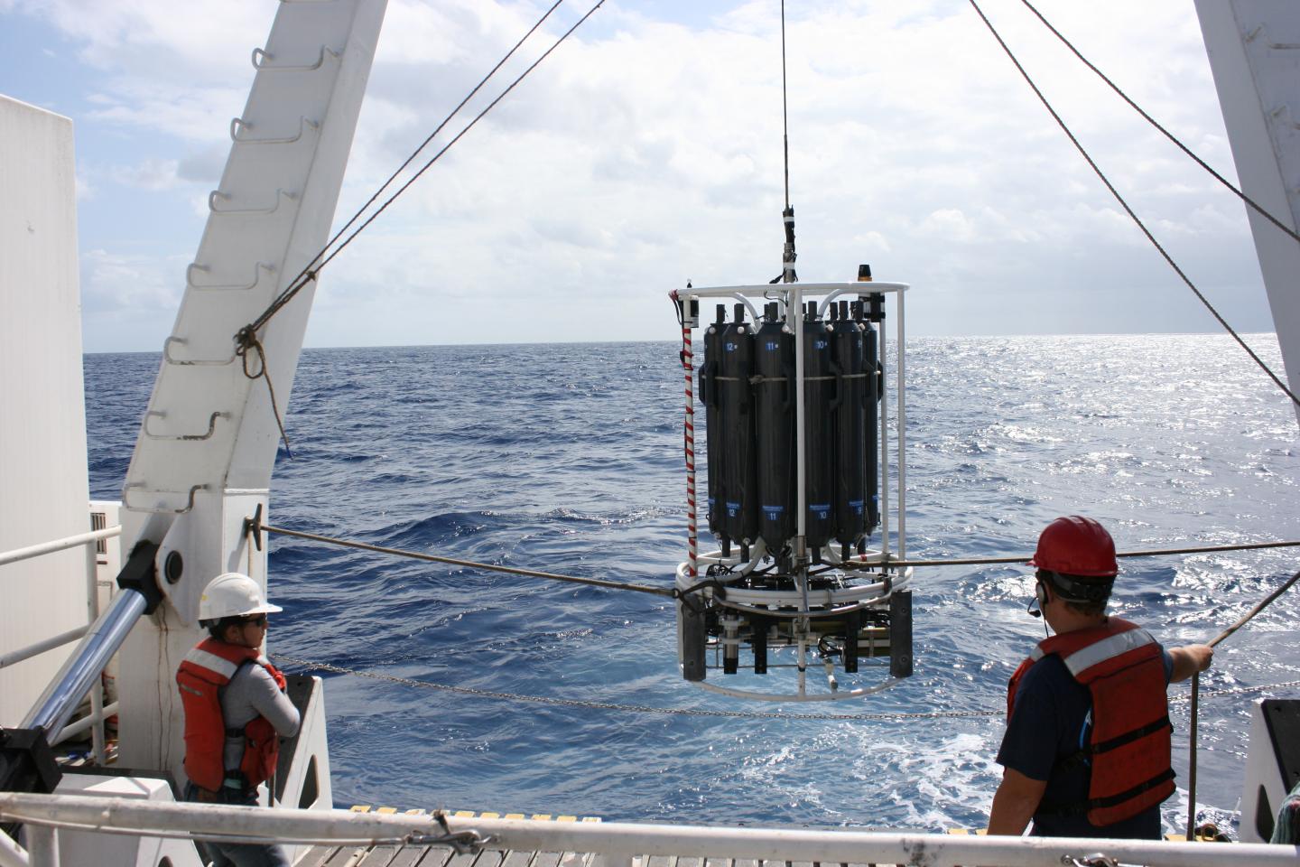 Water Sampler Deployed in the North Pacific Ocean
