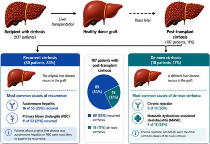 Cirrhosis after liver transplantation: recurrence and new disease