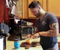 Damien Taglione Prepping a Health Snack