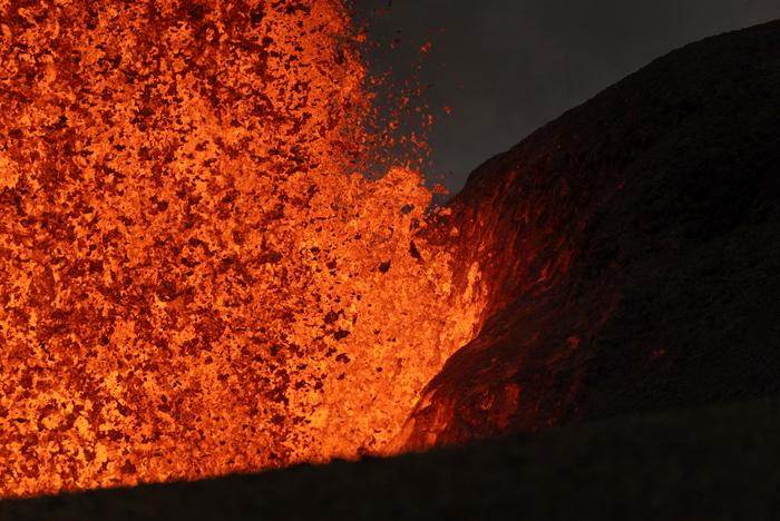 Lava fountaining at Halema‘uma‘u crater at the summit of Kīlauea volcano.