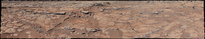 View of Yellowknife Bay formation on Mars